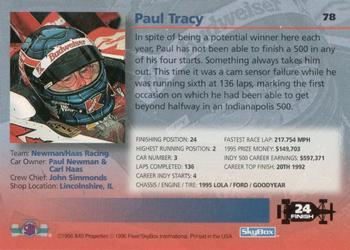 1996 SkyBox Indy 500 #78 Paul Tracy Back