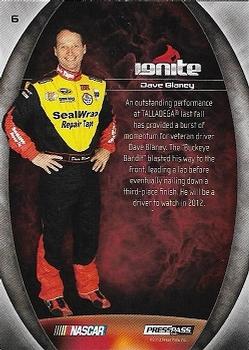 2012 Press Pass Ignite - Color Proof Cyan #6 Dave Blaney Back