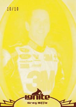 2012 Press Pass Ignite - Color Proof Yellow #5 Greg Biffle Front