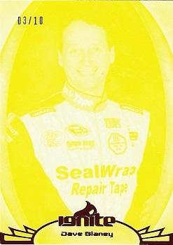 2012 Press Pass Ignite - Color Proof Yellow #6 Dave Blaney Front