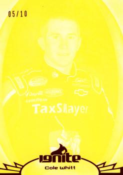 2012 Press Pass Ignite - Color Proof Yellow #49 Cole Whitt Front