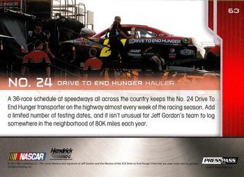2012 Press Pass - Blue Foil #63 No. 24 Drive To End Hunger Hauler Back