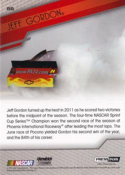 2012 Press Pass - Blue Foil #86 Jeff Gordon Back