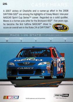 2012 Press Pass - Gold #26 Casey Mears Back