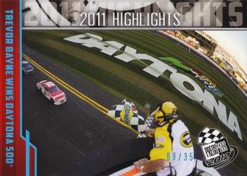2012 Press Pass - Blue Holofoil #91 Trevor Bayne Wins Daytona 500 Front