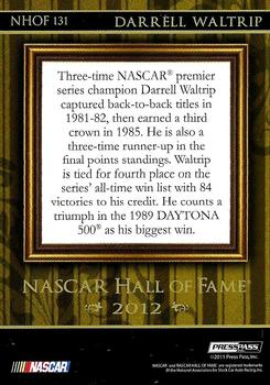 2012 Press Pass - NASCAR Hall of Fame Blue #NHOF 131 Darrell Waltrip Back