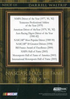 2012 Press Pass - NASCAR Hall of Fame Holofoil #NHOF 135 Darrell Waltrip Back