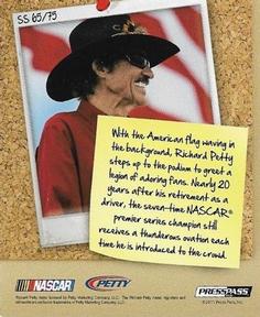 2012 Press Pass - Snapshots #SS 65 Richard Petty Back