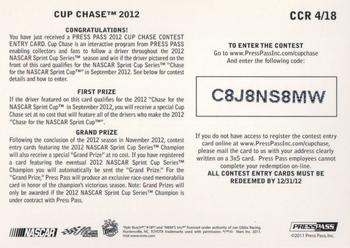 2012 Press Pass - Cup Chase #CCR 4 Kyle Busch Back