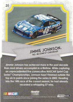 2012 Press Pass Fanfare - Holofoil Die Cuts #20 Jimmie Johnson Back