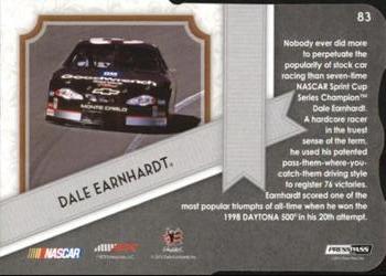 2012 Press Pass Fanfare - Holofoil Die Cuts #83 Dale Earnhardt Back