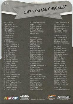 2012 Press Pass Fanfare - Holofoil Die Cuts #100 Dale Earnhardt Jr. Back