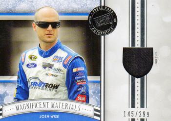 2012 Press Pass Fanfare - Magnificent Materials Silver #MM-JW Josh Wise Front