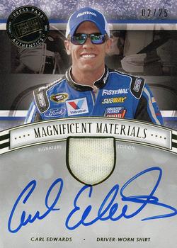 2012 Press Pass Fanfare - Magnificent Materials Signature Edition #MMSE-CE Carl Edwards Front