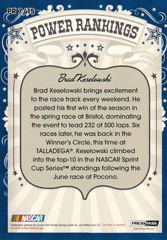 2012 Press Pass Fanfare - Power Rankings #PR 7 Brad Keselowski Back