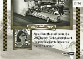 2012 Press Pass Legends - Autographs Holofoil #LG-SM Shirley Muldowney Back