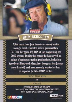 2012 Press Pass Legends - Gold #5 Dick Berggren Back