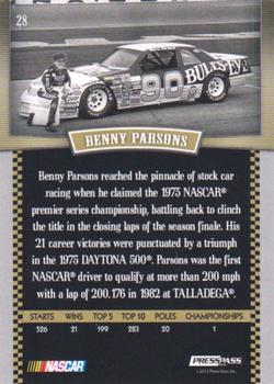 2012 Press Pass Legends - Silver Holofoil #28 Benny Parsons Back