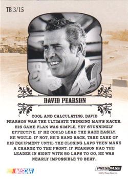 2012 Press Pass Legends - Trailblazers #TB 3 David Pearson Back