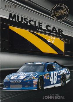 2012 Press Pass Redline - Muscle Car Memorabilia Gold #MC-JJ Jimmie Johnson Front