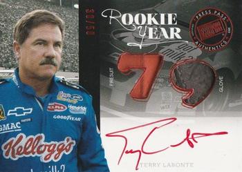 2012 Press Pass Redline - Rookie Year Relic Autographs Red #RY-TL Terry Labonte Front