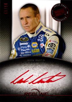 2012 Press Pass Redline - Signatures Red #RS--MM Mark Martin Front