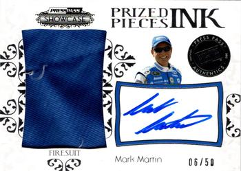 2012 Press Pass Showcase - Prized Pieces Ink #PPI-MM Mark Martin Front