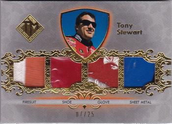 2012 Press Pass Total Memorabilia - Quad Swatch Gold #TM-TS Tony Stewart Front