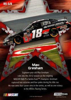 2012 Press Pass Total Memorabilia - Rising Stars #RS-5 Max Gresham Back