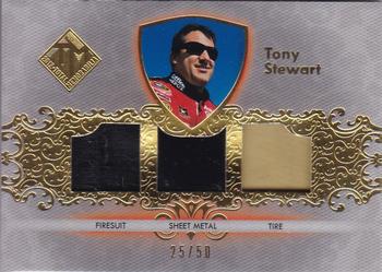2012 Press Pass Total Memorabilia - Triple Swatch Gold #TM-TS Tony Stewart Front
