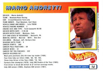 1992 Hot Wheels ProCircuit #14 Mario Andretti Back