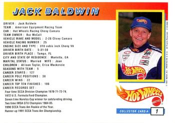 1992 Hot Wheels ProCircuit #1 Jack Baldwin Back