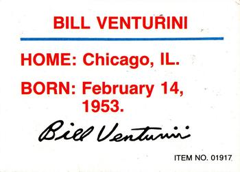 1989-92 Racing Champions Stock Car #01917 Bill Venturini Back