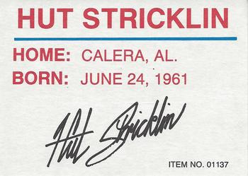 1989-92 Racing Champions Stock Car #01137 Hut Stricklin Back