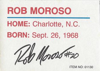 1989-92 Racing Champions Stock Car #01130 Rob Moroso Back