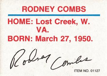 1989-92 Racing Champions Stock Car #01127 Rodney Combs Back