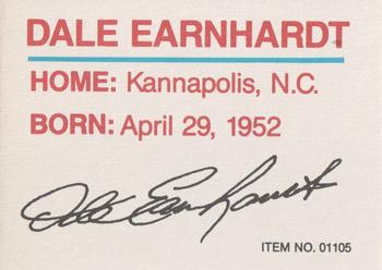 1989-92 Racing Champions Stock Car #01105 Dale Earnhardt Back