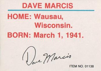 1989-92 Racing Champions Stock Car #01138 Dave Marcis Back