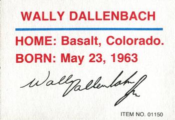 1989-92 Racing Champions Stock Car #01150 Wally Dallenbach Back