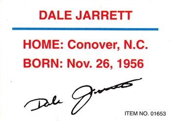 1993 Racing Champions Stock Car #01653 Dale Jarrett Back