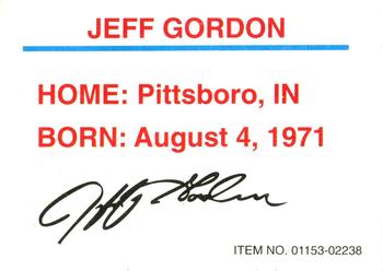 1994 Racing Champions Stock Car #01153-02238 Jeff Gordon Back