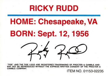 1994 Racing Champions Stock Car #01153-02235 Ricky Rudd Back
