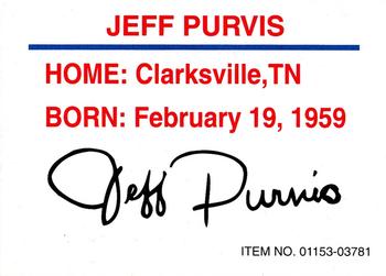 1995 Racing Champions Stock Car #01153-03781 Jeff Purvis Back
