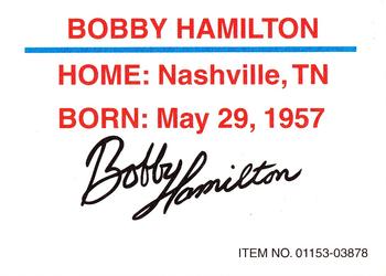 1996 Racing Champions Stock Car #01153-03878 Bobby Hamilton Back