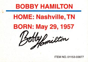 1996 Racing Champions Stock Car #01153-03877 Bobby Hamilton Back