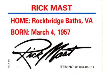 1997 Racing Champions Stock Car #01153-04031 Rick Mast Back