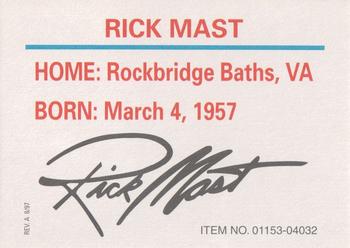 1997 Racing Champions Stock Car #01153-04032 Rick Mast Back