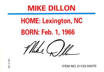 1997 Racing Champions Stock Car #01153-04070 Mike Dillon Back