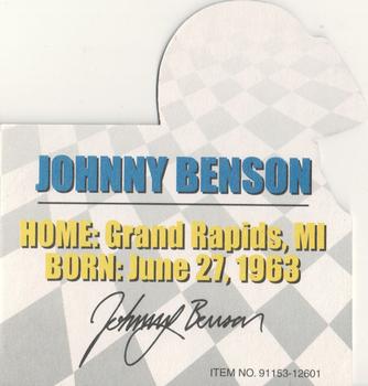 1999 Racing Champions #91153-12601 Johnny Benson Jr. Back