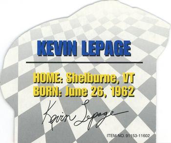 1999 Racing Champions #91153-11602 Kevin Lepage Back